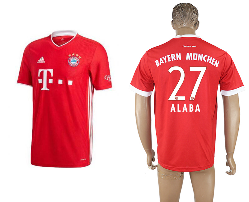 Maillot de football Bayern Munich Alaba #27 2018 Rouge