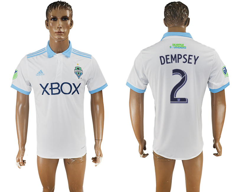 2017-2018 Seattle Sounders FC DEMPSEY #2 football jersey white