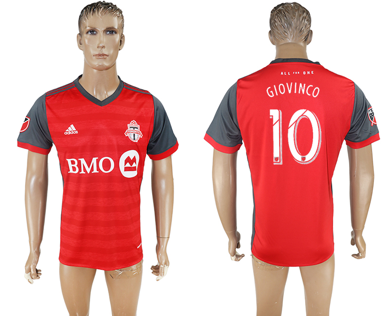 2017-2018 Toronto GIOVINCO #10 FOOTBALL JERSEY RED