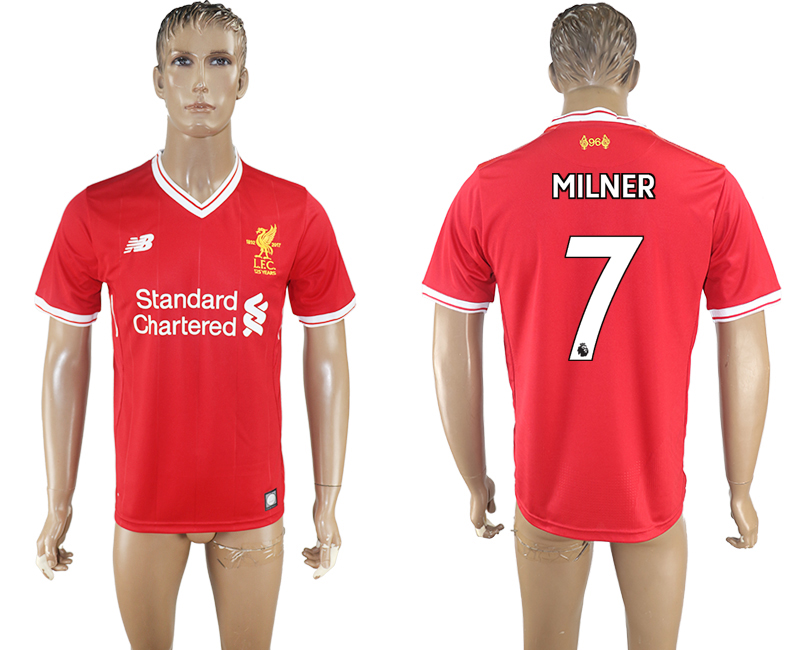 2017-2018 Liverpool MILNER #7 FOOTBALL JERSEY RED