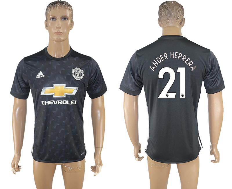 Maillot de football Manchester United ANDER HERRERA #21 2017-2018 noir