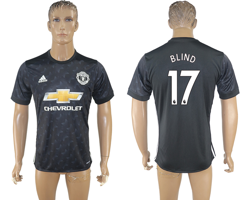 Maillot de football Manchester United BLIND #17 noir 2017-2018