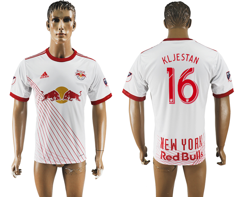 2017-2018 Red Bull New York KLJESTAN #16 football jersey white