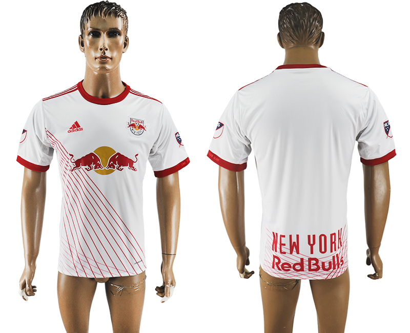 2017-2018 Red Bull New York   football jersey white