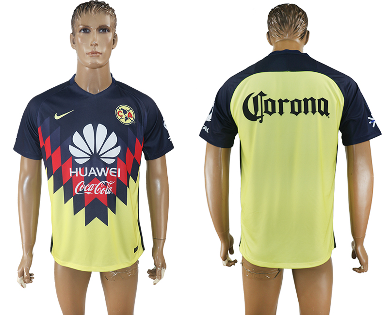 2017-2018  Club de Futbol America   football jersey black&yellow