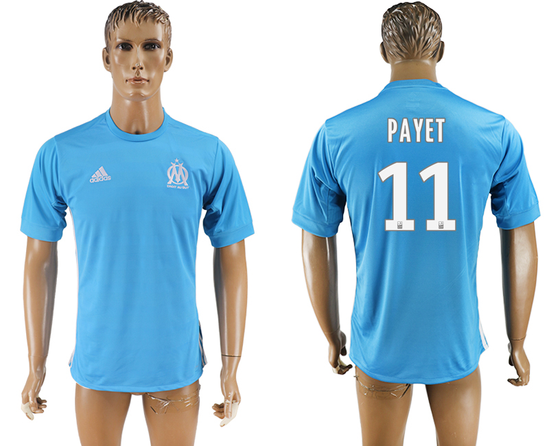 2017-2018 Olympique de Marseille FOOTBALL maillotS  PAYET #11 BLU