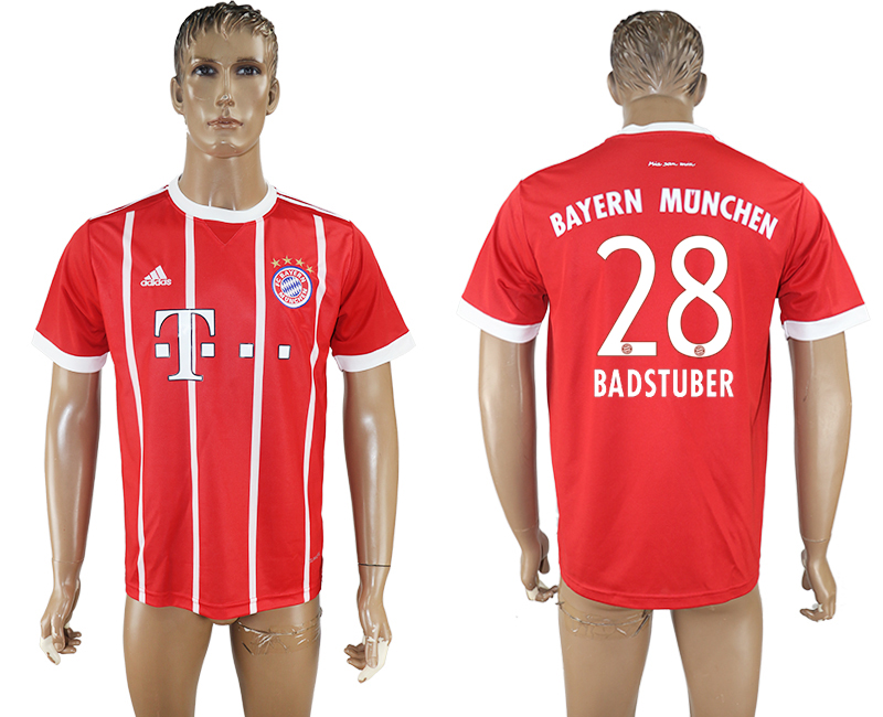 2018 BAYERN MUNCHEN BADSTUBER #28  FOOTBALL JERSEY RED