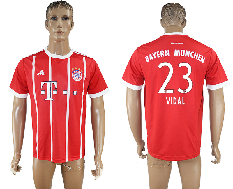 2018 BAYERN MUNCHEN VIDAL #23 FOOTBALL JERSEY RED