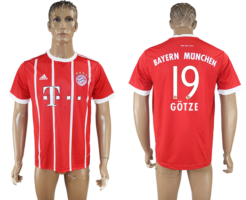 2018 BAYERN MUNICH GOTZE #19 FOOTBALL JERSEY RED