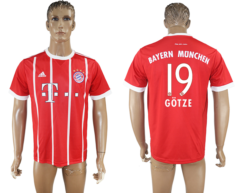 2018 BAYERN MUNCHEN GOTZE #19  FOOTBALL JERSEY RED