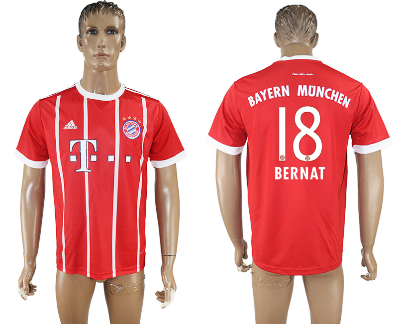 2018 BAYERN MUNCHEN BERNAT #18 FOOTBALL JERSEY RED