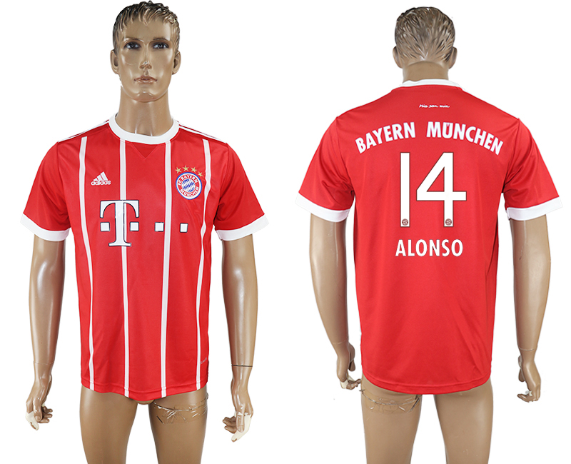 2018 BAYERN MUNCHEN ALONSO #14 FOOTBALL JERSEY RED