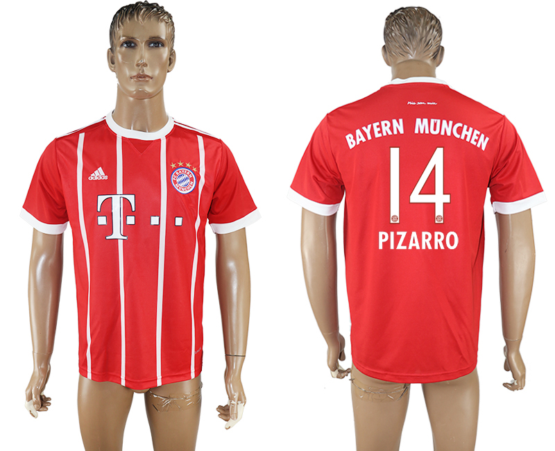 2018 BAYERN MUNCHEN PIZARRO #14 FOOTBALL JERSEY RED