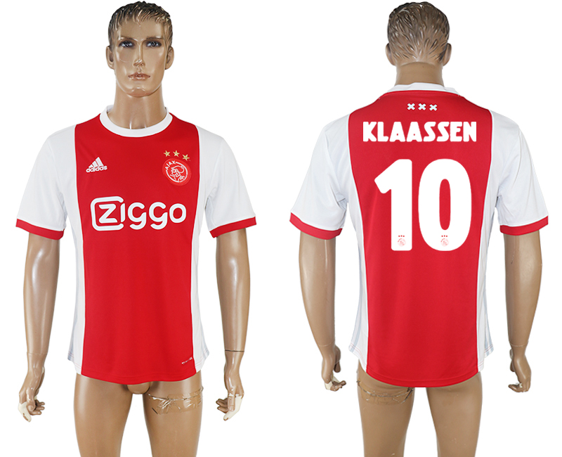 2018 football jersey Amsterdamsche KLAASSEN #10 RED &WHITE