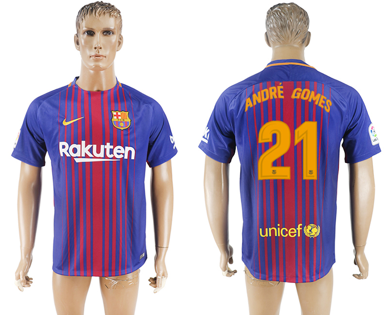 2018 Barcelona FOOTBALL JERSEYS ANDER GOMES #21BLUE&RED