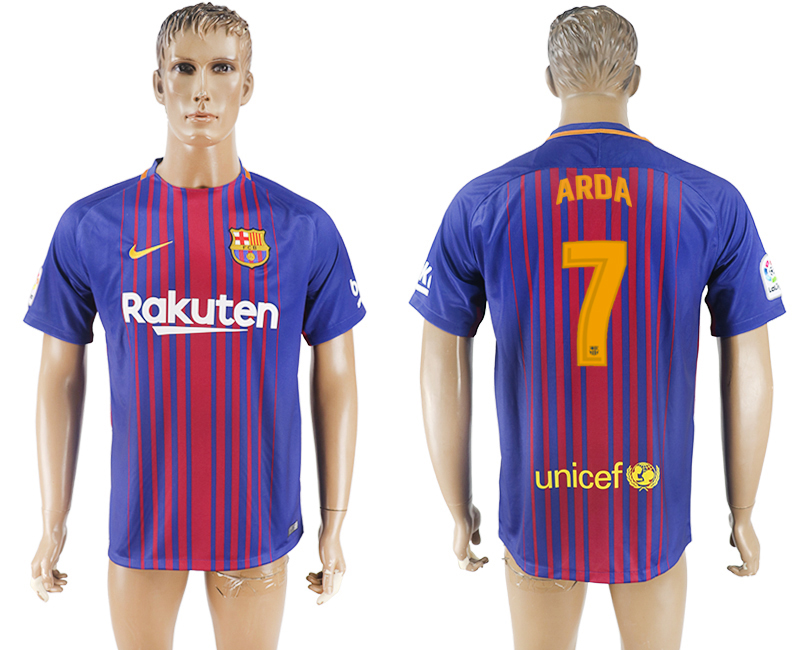 Maillot de football Barcelone 2018 ARDA #7 BLEU&ROUGE