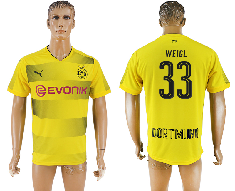 2018 Borussia Dortmund WEIGL #33 FOOTBALL JERSEY YELLOW
