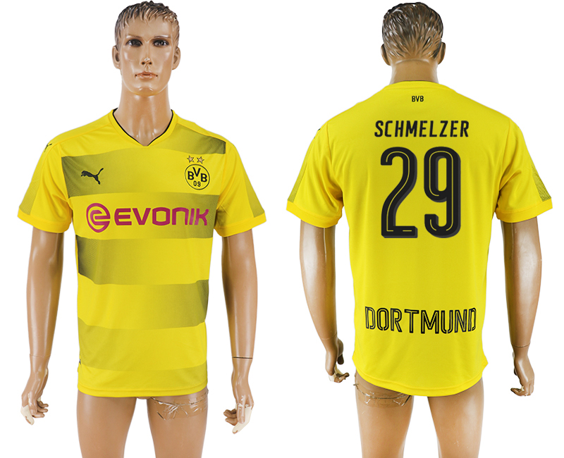 2018 Borussia Dortmund SCHMELZER #29 FOOTBALL JERSEY YELLOW