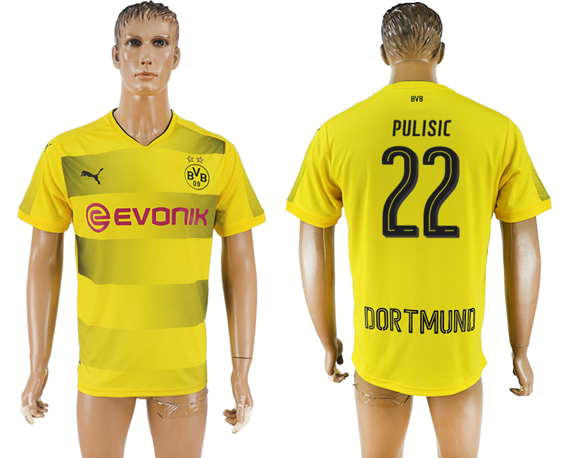 2018 Borussia Dortmund PULISIC #22 FOOTBALL JERSEY YELLOW