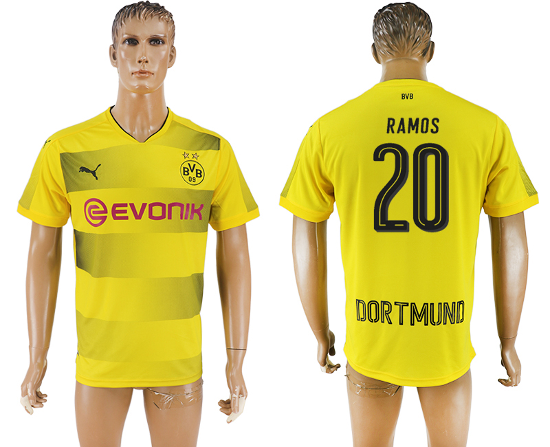 2018 Borussia Dortmund RAMOS #20 FOOTBALL JERSEY YELLOW