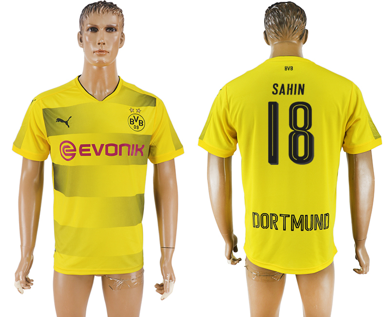 2018 Borussia Dortmund SAHIN #18 FOOTBALL JERSEY YELLOW