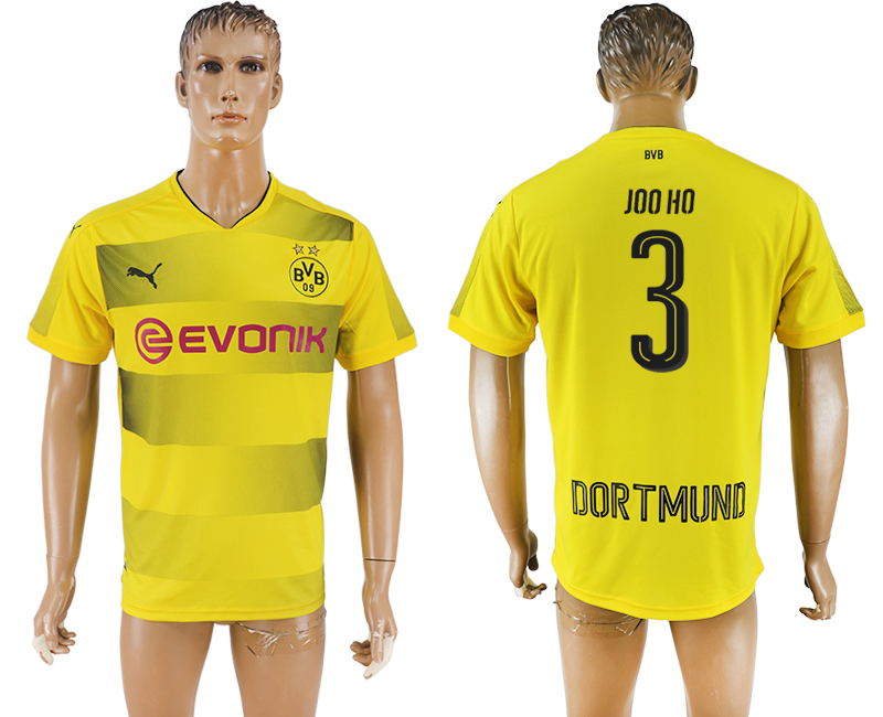 2018 Borussia Dortmund JOO HO #3 FOOTBALL JERSEY YELLOW