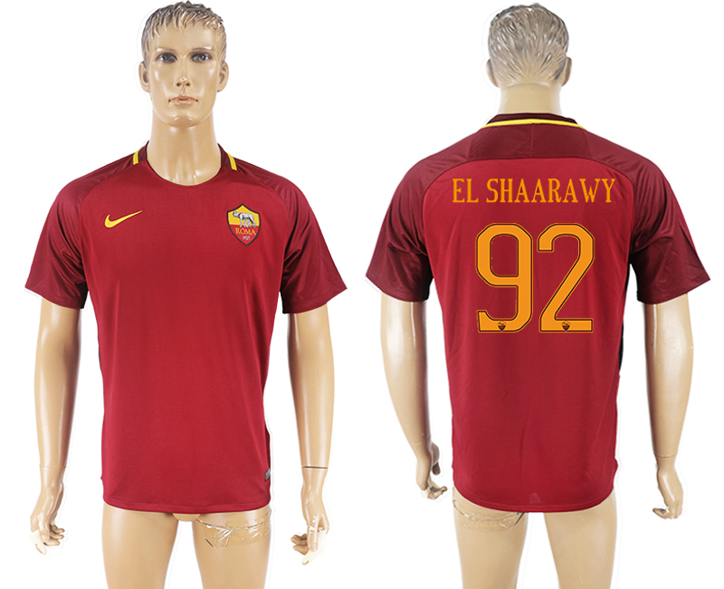 2017-2018 Associazione Sportiva Roma FOOTBALL JERSEY  EL SHAARAW