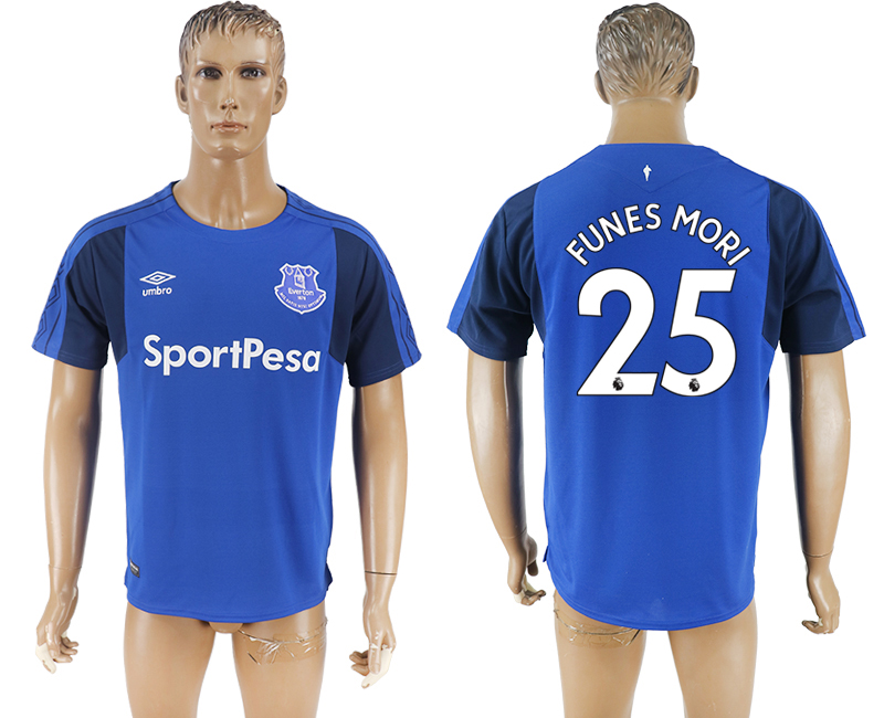 2017-2018 Everton FUNES MORI #25 FOOTBALL JERSEY