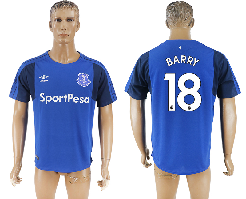 2017-2018 Everton BARRY #18 FOOTBALL JERSEY