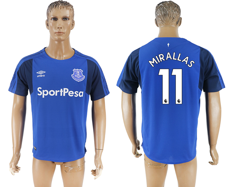 2017-2018 Everton MIRALLAS #11 FOOTBALL JERSEY