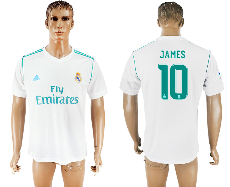 2017-2018 Real Madrid CF JAMS #10 FOOTBALL JERSEY WHITE