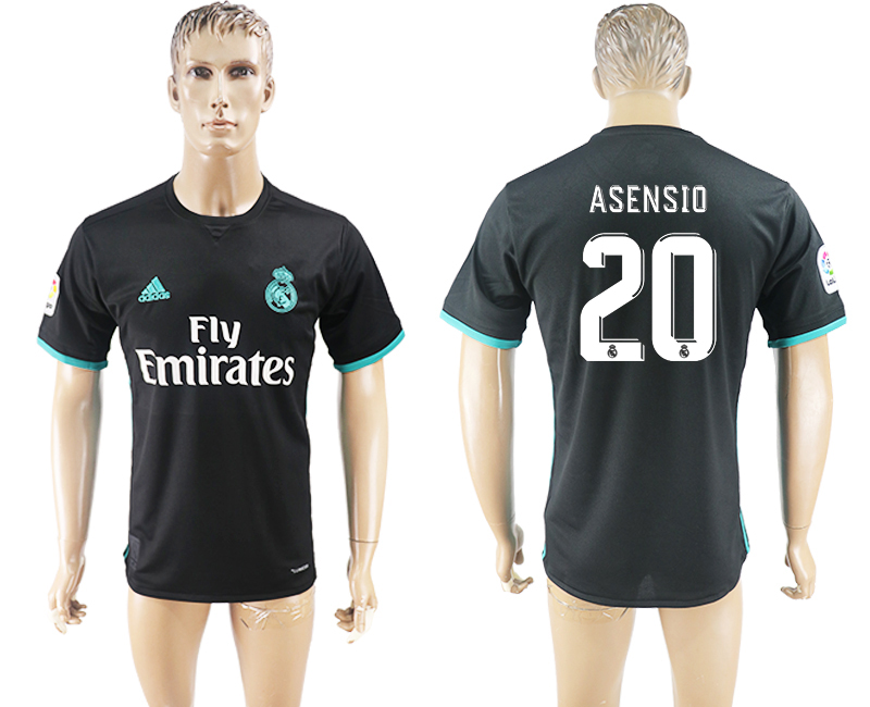 2017-2018 Real Madrid CF ASENSIO #20 FOOTBALL JERSEY BLACK