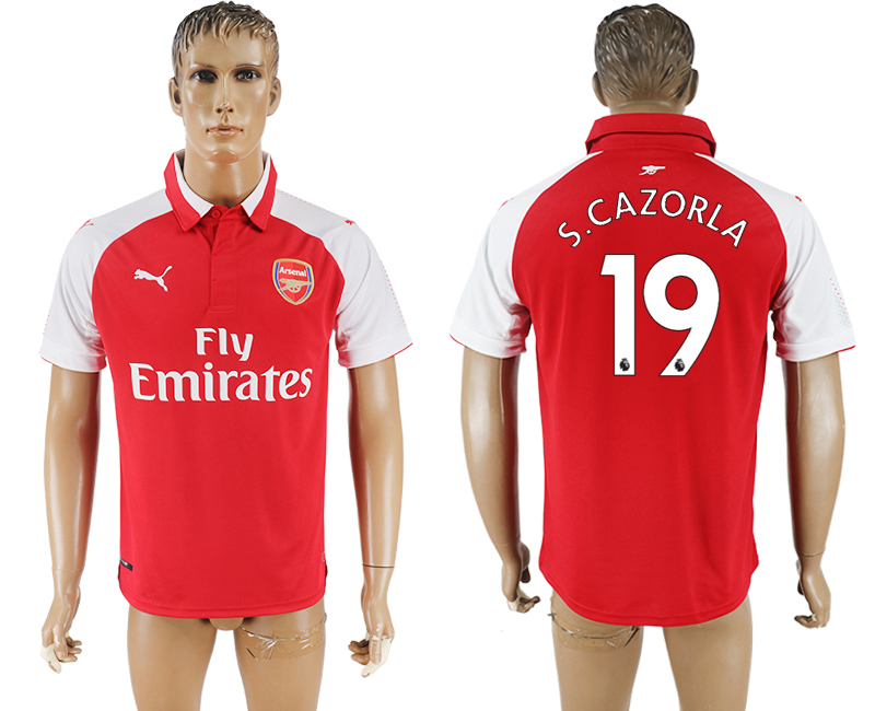 2017-2018 football jersey  Arsenal S.CAZORLA #19