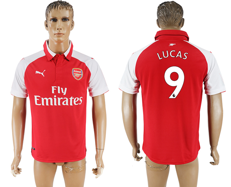 Maillot de foot Arsenal LUCAS #9 2017-2018