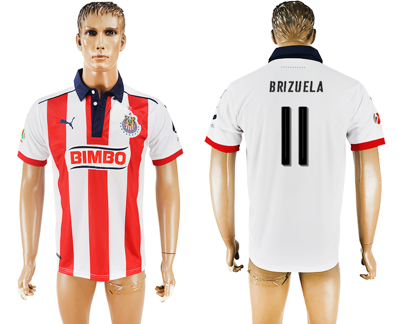 2017-2018 Guadala BRIZUELA #11 FOOTBALL JERSEY WHITE