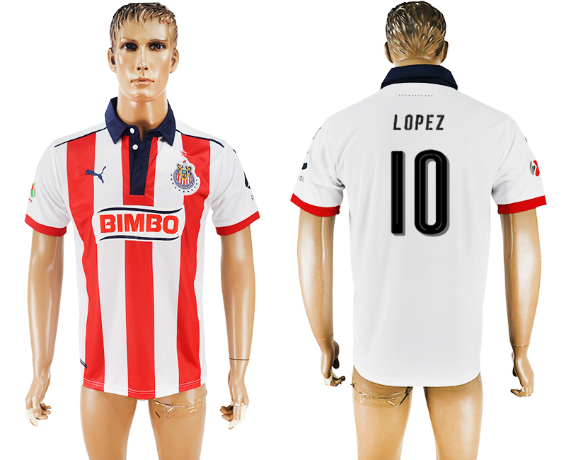 2017-2018 Guadala LOPEZ #10 FOOTBALL JERSEY WHITE