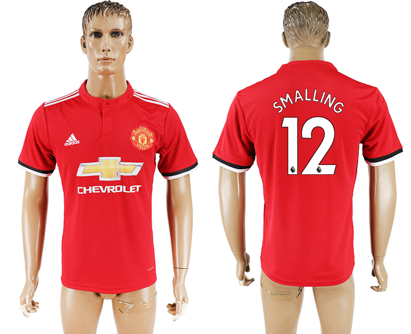 2017-2018 Manchester United SMALLING #12 football jersey red