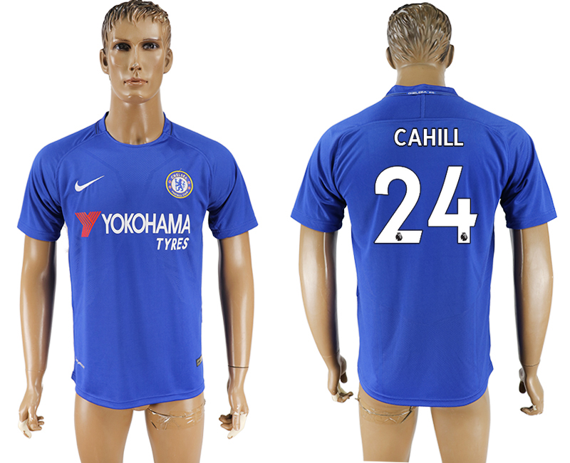 Maillot de football Chelsea Football Club CAHILL #24 bleu 2017-2018