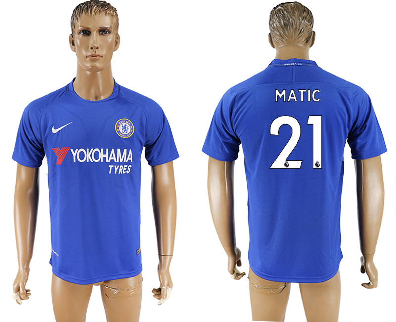2017-2018 Chelsea Football Club MATIC #21 football jersey blue
