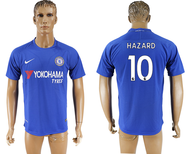 Maillot de football Chelsea Football Club HAZARD #10 bleu 2017-2018