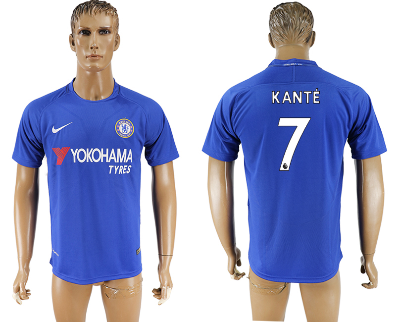 2017-2018 Chelsea Football Club KANTE #7 football jersey blue