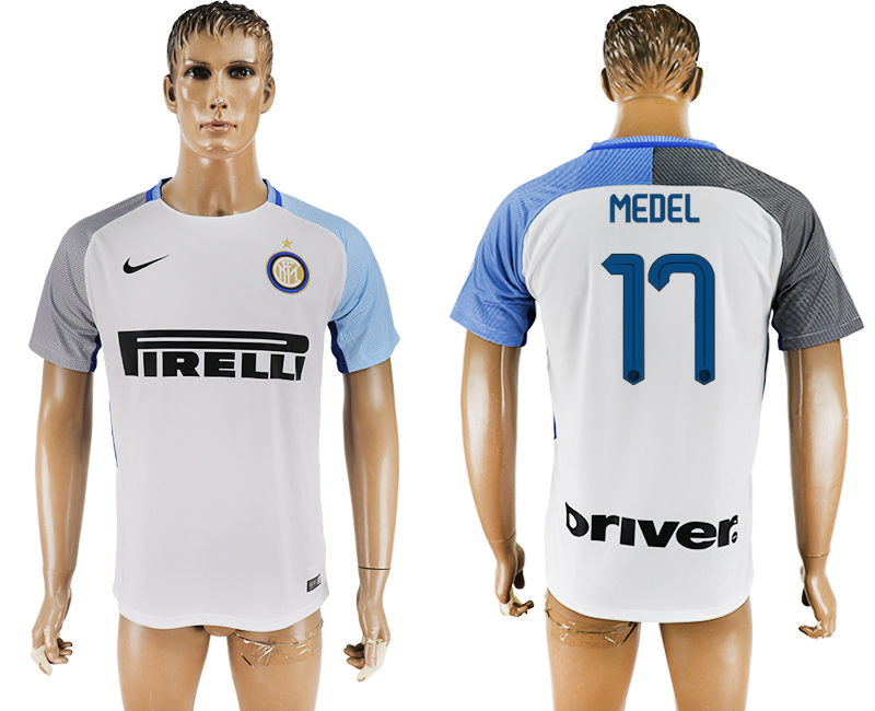 2017-2018 Inter Milano MEDEL #17 FOOTBALL JERSEY WHITE