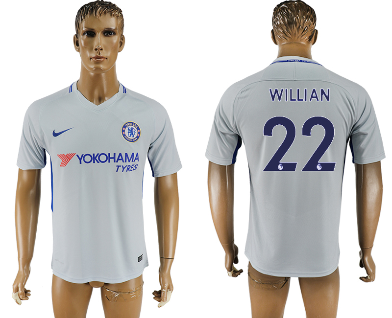 2017-2018 Chelsea Football Club WILLIAN #22 football jersey grey