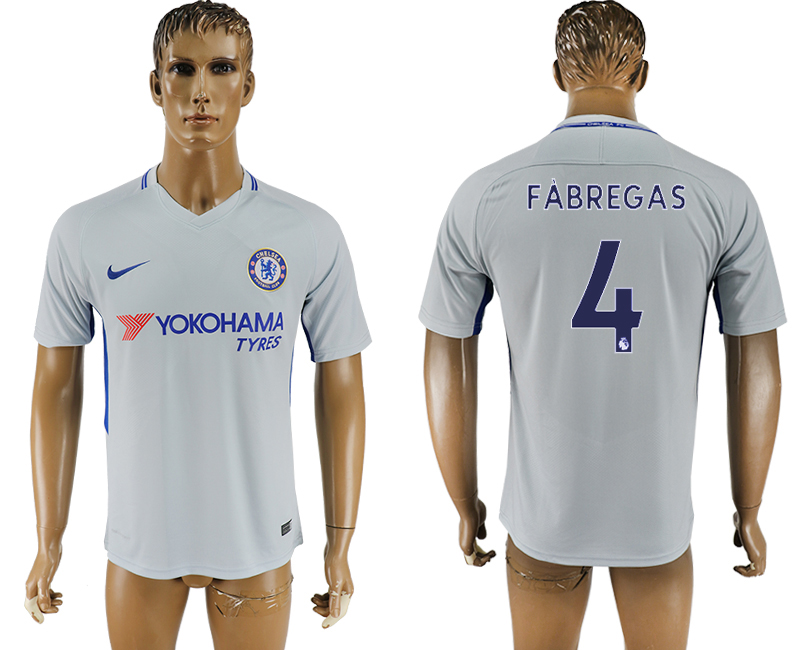 2017-2018 Chelsea Football Club FABREGAS #4 football jersey grey