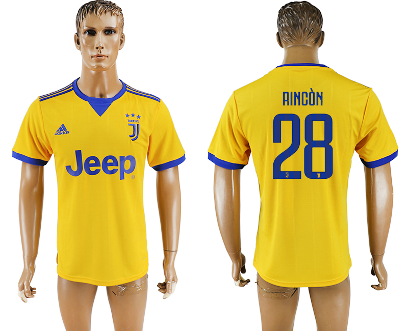 2017-2018 Juventus F.C. RINCON #28 football jersey yellow