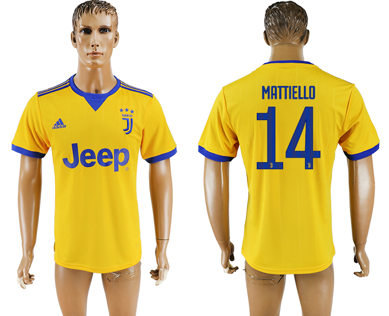 2017-2018 Juventus F.C. MRTTIELLO #14 football jersey yellow