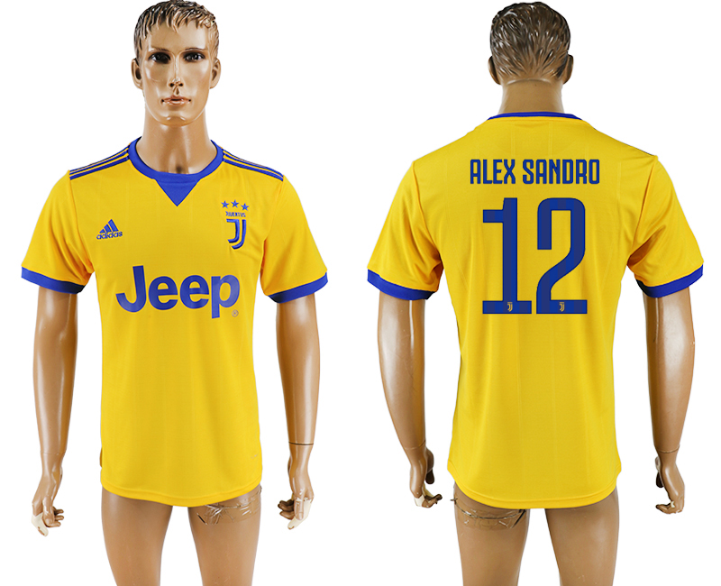 Maillot de football Juventus FC ALEX SANDRO #12 jaune 2017-2018