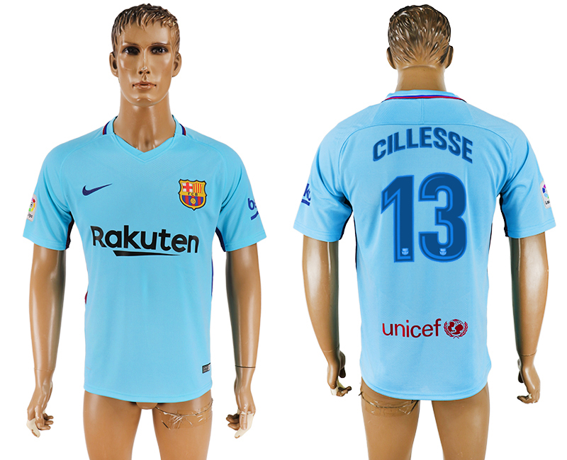 2018 Barcelona FOOTBALL JERSEYS CILLESSE #13 BLUE