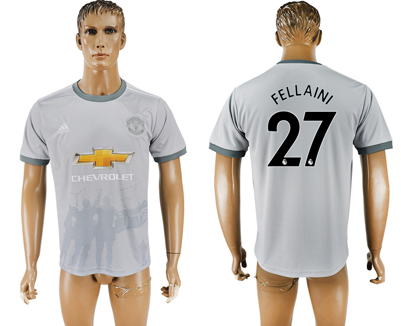 2017-2018 Manchester United FELLAINI #27 football jersey  grey