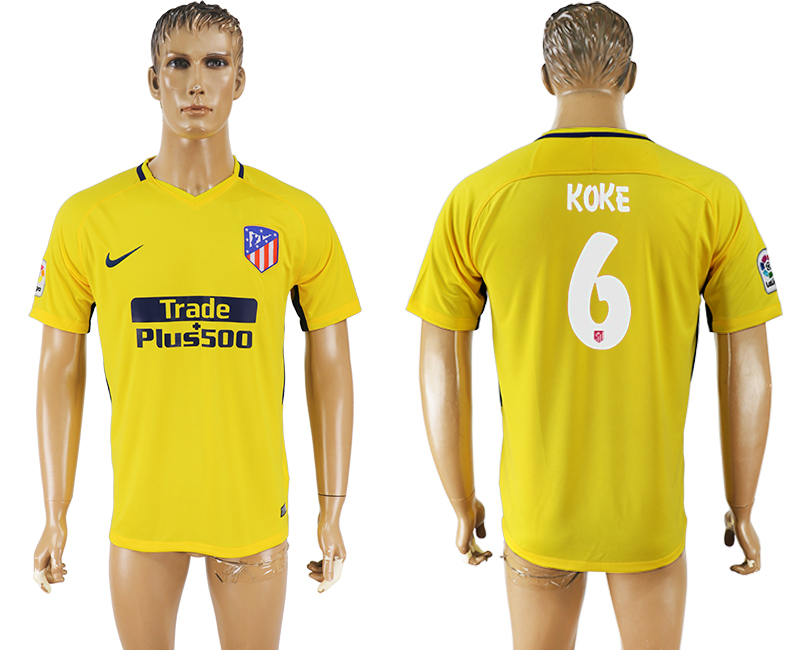 2018 Madrid S.A.D FOOTBALL JERSEY KOKE #6 YELLOW